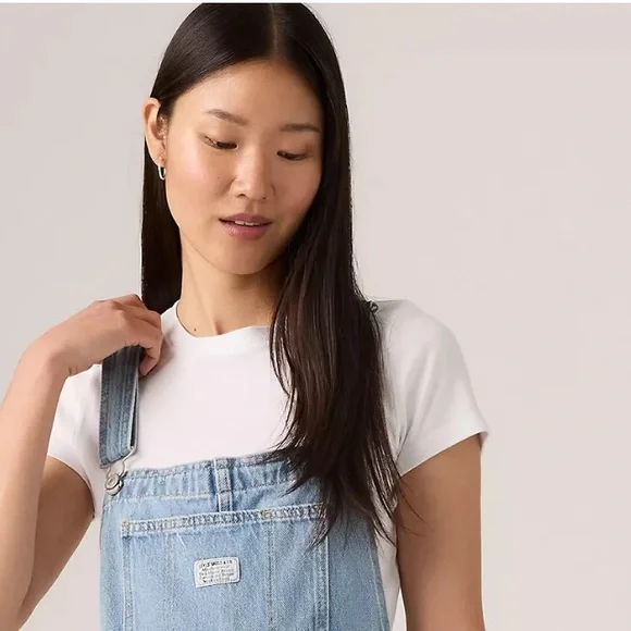Levi's Classic Blue Denim Overalls shortalls EC!! - Picture 3 of 9